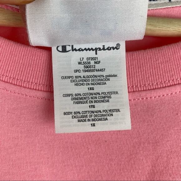 Champion x KNC Beauty Lightweight Cropped Tee '70s Knockout Champion Script 1X - Picture 7 of 12